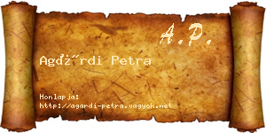Agárdi Petra névjegykártya