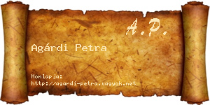 Agárdi Petra névjegykártya